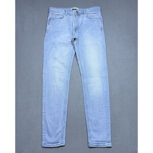 Mango MNG Jeans Mens 30x30 Jude Skinny Light Wash Taper Lowrise Denim USA